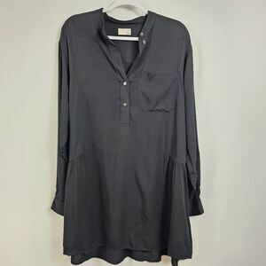 Aritzia Wilfred Free Long Sleeve Shirt Dress in Black - Size M